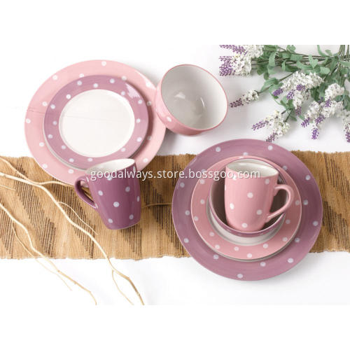 Pink cute girl style dinnerware sets